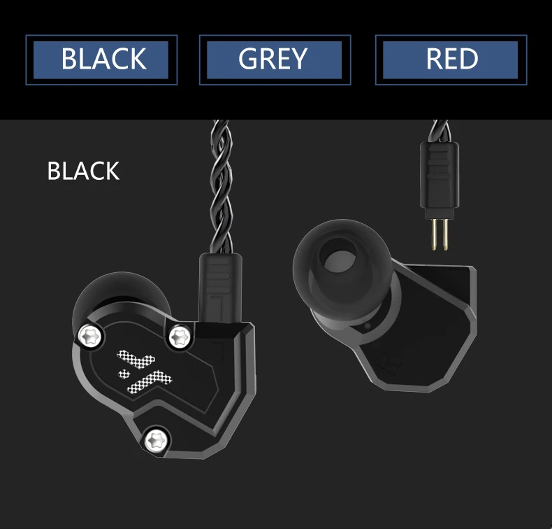 Revonext QT3S 2DD+2BA Hybrid Technology In Ear Earphone HIFI Balanced Headset for Runing Sport Earphone Earbud Upgrade Cable QT5