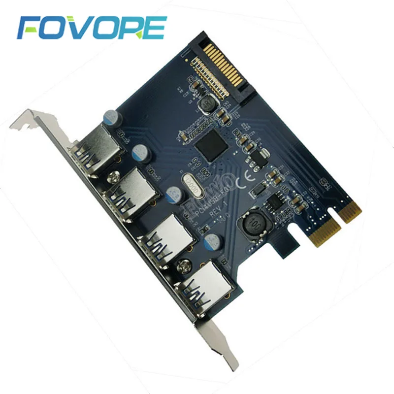 Чип Fresco FL1100 USB 3 0 PCI E адаптер расширения карты 4 порта концентратор контроллер для