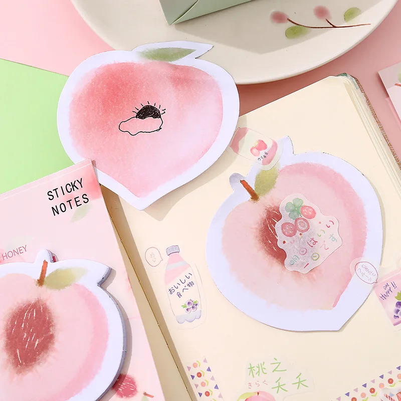 Милая самоклеящаяся канцелярская этикетка Kawaii Peach N Times блокнот для записей