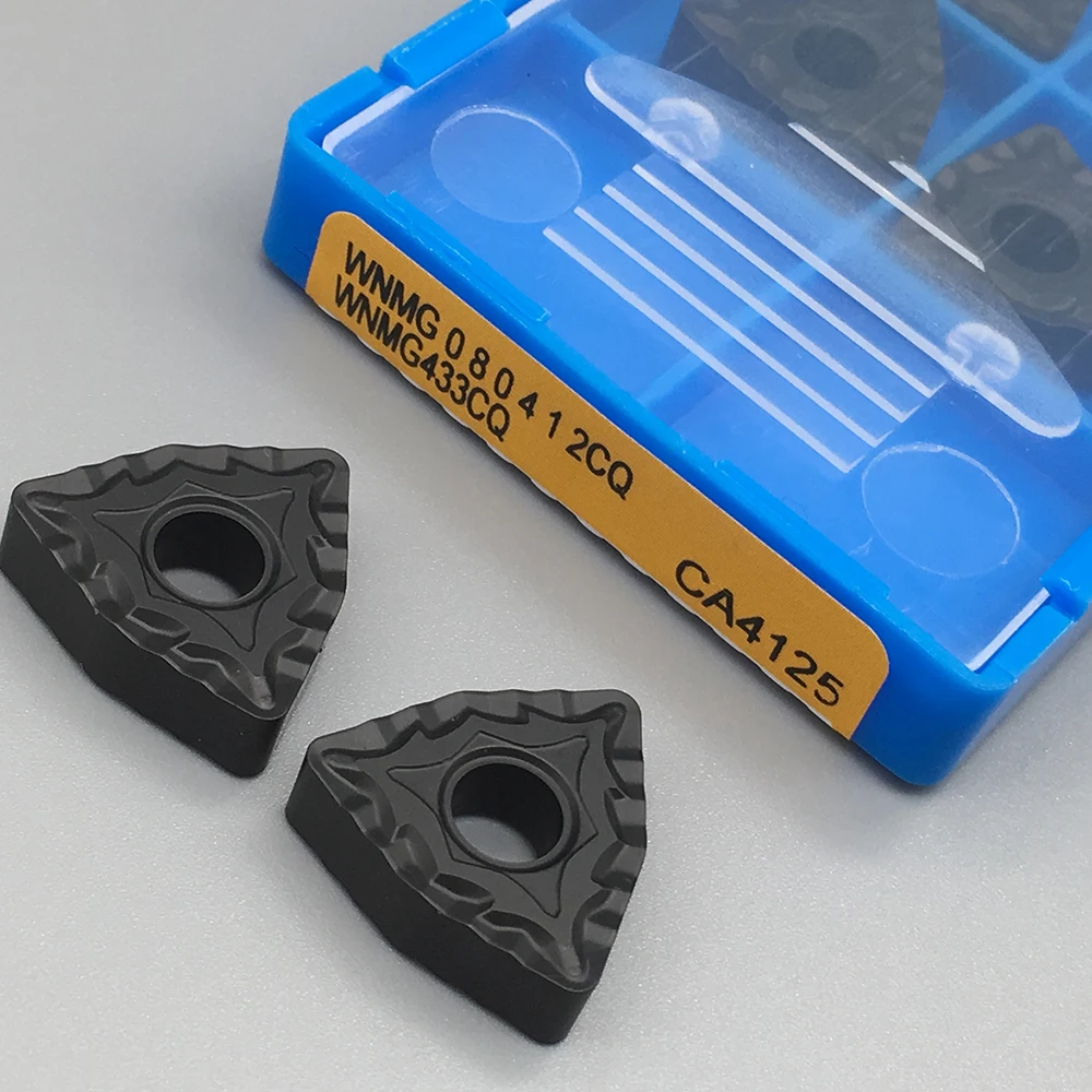 10 шт. WNMG080412 CQ CA4125, обрабатывающие стальные детали, внешние токарные инструменты, твердосплавные вставки, резцы для токарного станка