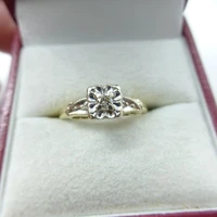 two sets of simple fashionable white diamond engagement wedding love ring size 6 10