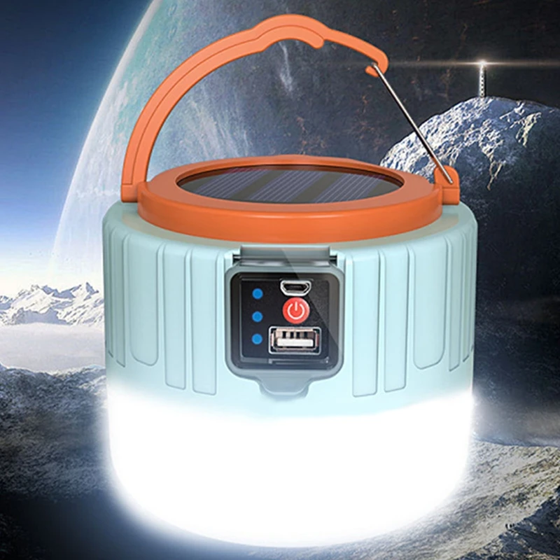 

Светодиодный светильник онарь для кемпинга, портативный светильник онарь с USB, Зарядка телефона, фонарь для кемпинга, перезаряжаемые лампы, ...