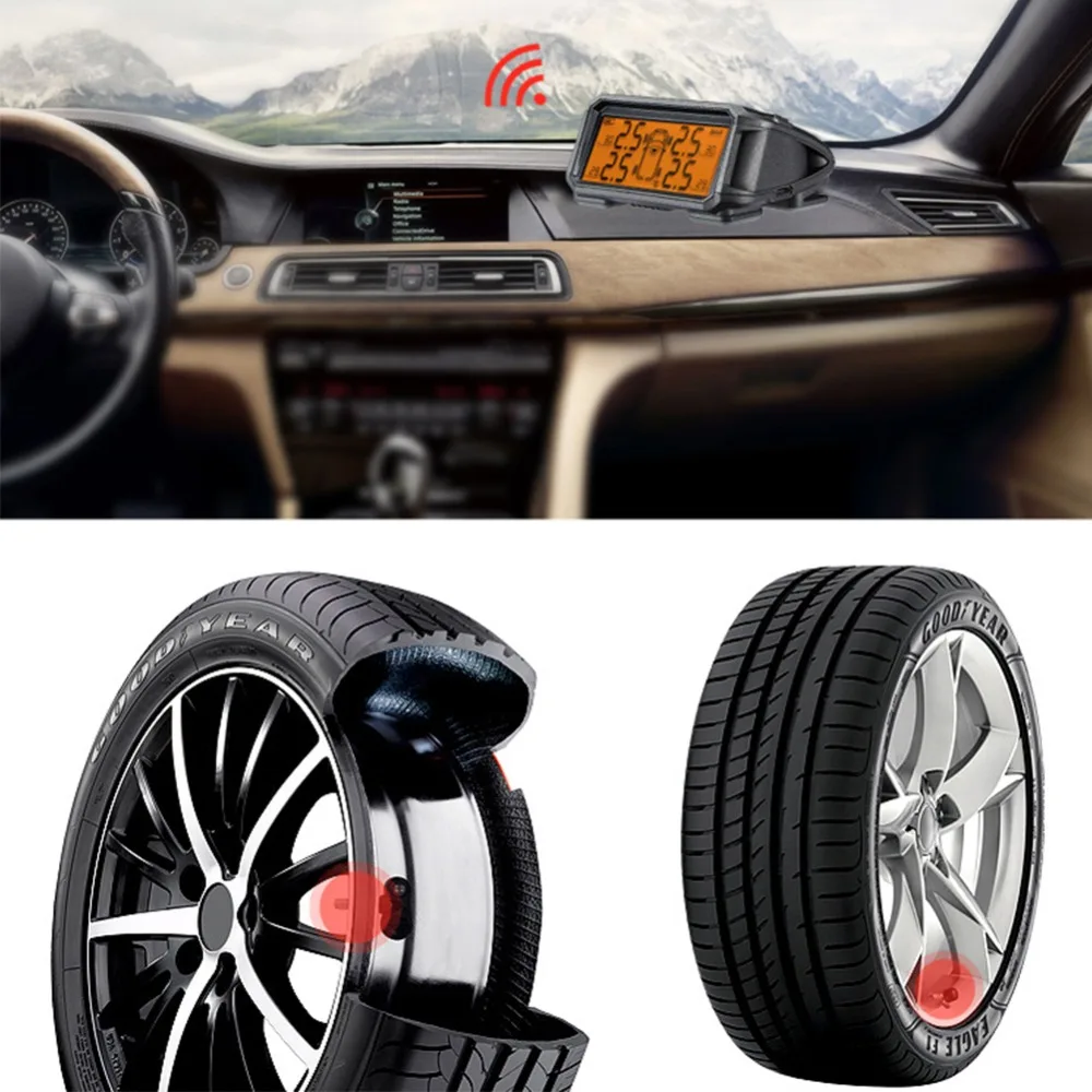 Система контроля давления в шинах TPMS 4 колеса внутренний внешний датчик