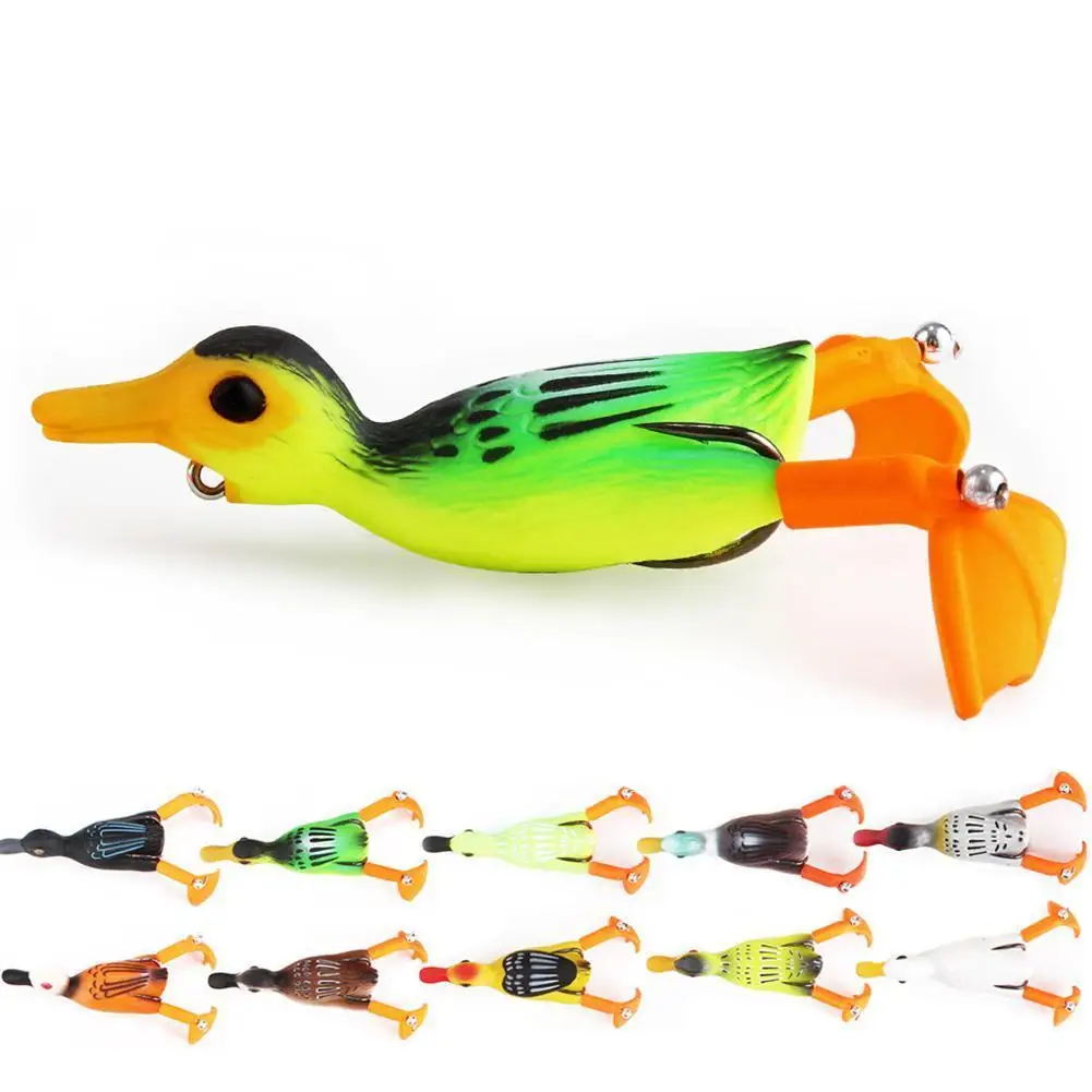 

Floating Duck 12g/9.5cm Bionic Bait 10 Kinds Rotating Duck Double Hook Thunder Frog Black Fishing Bait Fishing Accessories