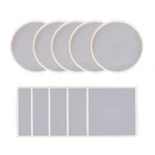 10 шт круглые подставки эпоксидная смола, форма квадратный коврик под кружку силиконовая форма сделай сам ремесла украшения дома Литье инструмент