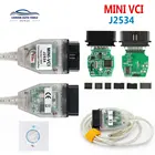 Бесплатная доставка V13.00.022 MINI VCI для TOYOTA TIS Techstream MINIVCI с чипом FT232RQ J2534 Minivci OBD2 Диагностический кабель