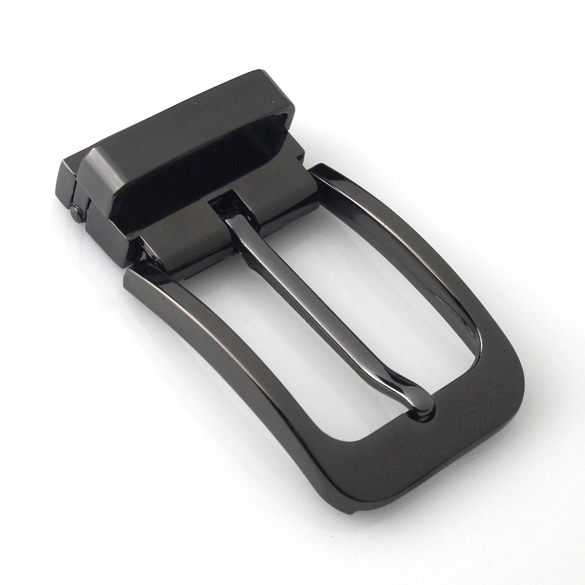

1pcs 35mm Metal Black Men Belt Buckle Gun Bakck Clip Single Pin Half Buckle Leather Craft Belt Fit for 32-34mm Width Strap