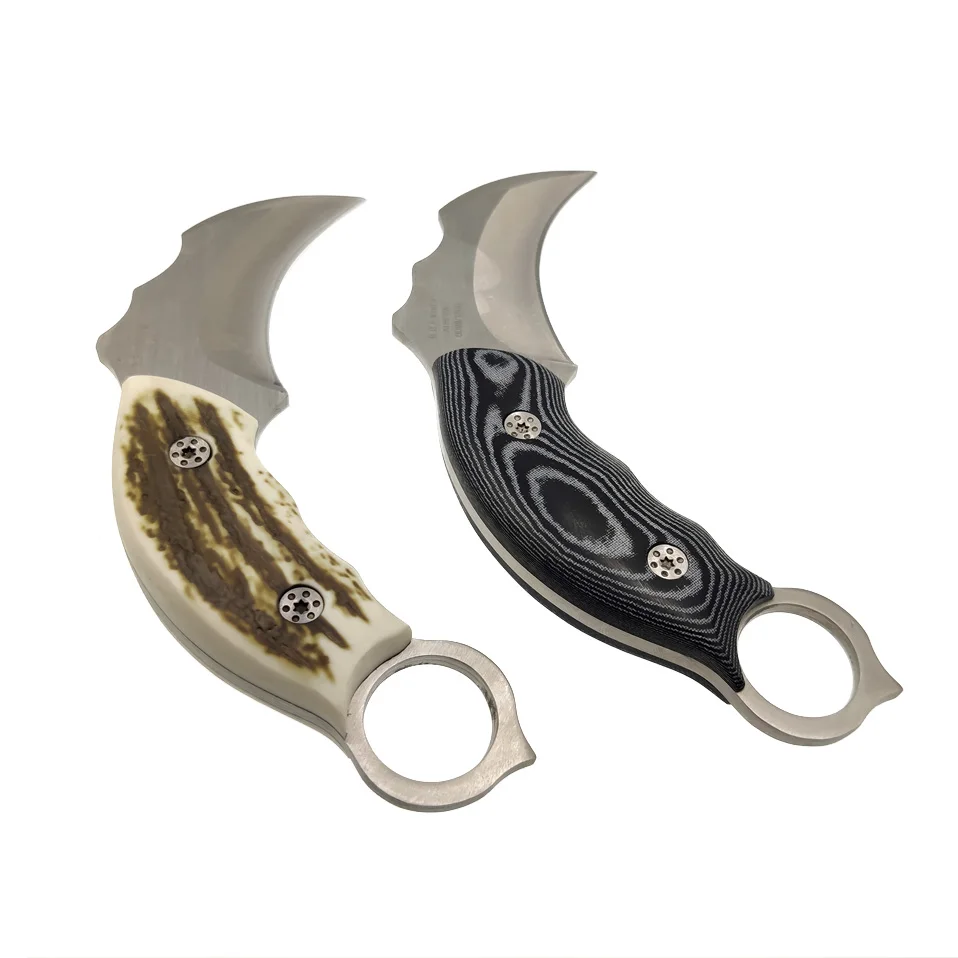 

Outdoor Karambit Knife Hunting Knives Camping Tool Survival Tactical Knife Stainless Steel Scorpion Claw Knife Sheath
