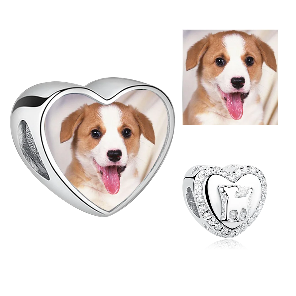 Прелести в виде милой собаки сердца блестящие стразы на заказ фото бусины