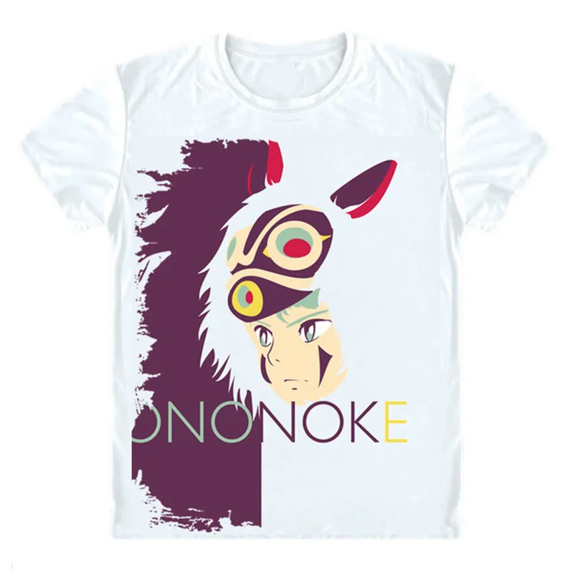Футболка Mononoke Hime Классическая футболка принцессы Мононоке аситака San с волком