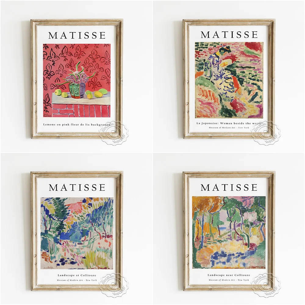 

Henri Matisse Exhibition Museum Poster, La Japonaise Art Prints, Landscape Near Collioure Canvas Painting, Abstract Home Decor