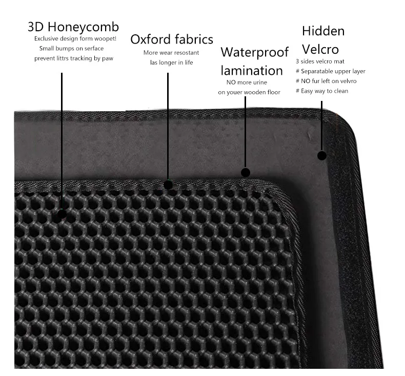 Коврик для кошачьего туалета EVA водонепроницаемый двухслойный наполнитель