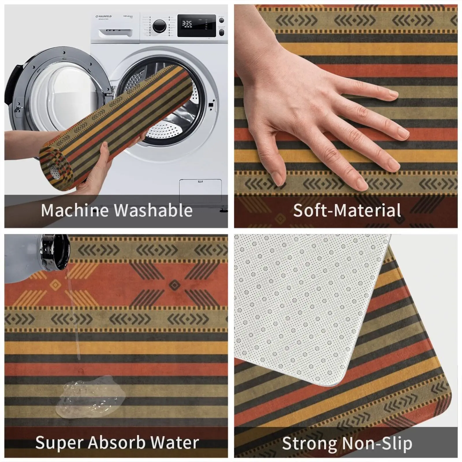 Kilim коврик для входной двери из терракоты горчицы и шалфея ванной Ad04 Dp9 Jm43 Fb63 Rosi
