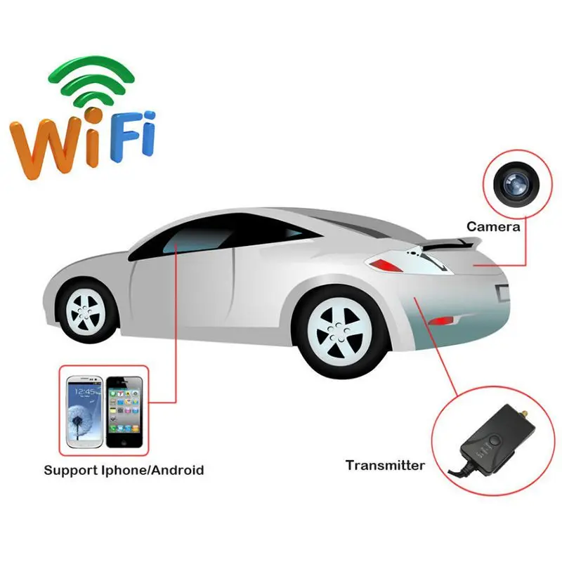 903W FPV WiFi Wireless Car Camera Video Rearview WIFI Transmitter Backup Monitor for IOS Android Smartphone AV Interfac | Электроника