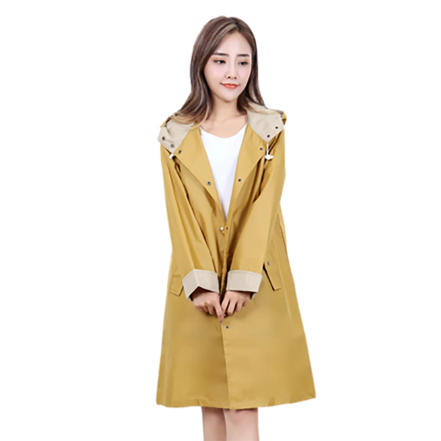 Виниловое пальто дождевик для улицы женский водонепроницаемый желтый женщин