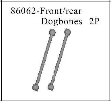 Запчасть для HSP 86062 передний/задний Dogbones карданные валы x 2 1/16 безколлекторная