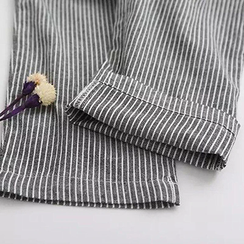 

New Linen Pants Women Trousers Loose Casual Striped Women's Harem Pants Female Capris Summer Autumn Pants Hot Brand