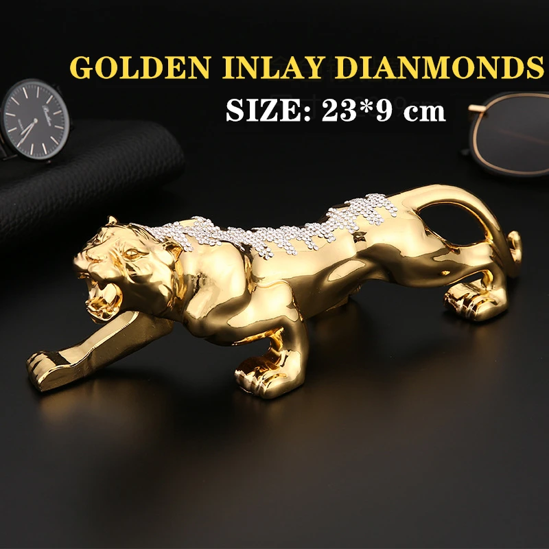 

Inlay Diamond Tiger Car Accessories Without Pedestal Improve Vehicle Interior Quality Show Masculinity Enjoy Comfortable Driving