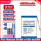 LOSONCOER 4800mAh для Ibasso Dx80 x120 Player, новый литий-полимерный аккумулятор для замены