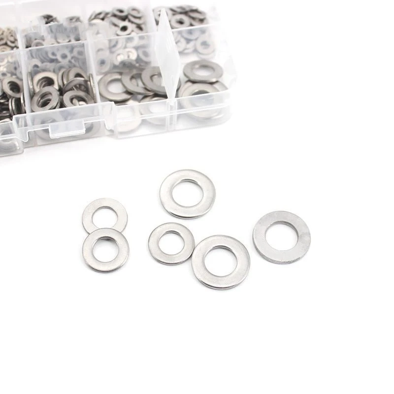 600Pcs/Set M1.6 M2 M2.5 M3 M3.5 M4 M5 M6 M8 M10 Stainless Steel Flat Washer Plain Gaskets Assortment Kit | Обустройство дома
