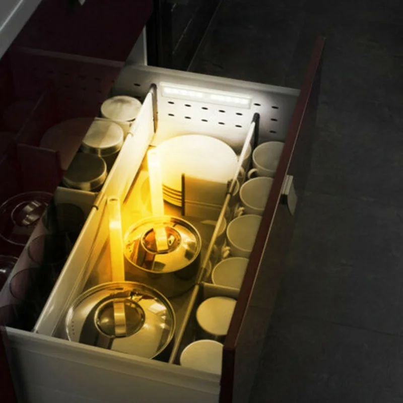 Для шкафа лестницы кухня 2шт высокая яркость 6LED датчик движения ночник