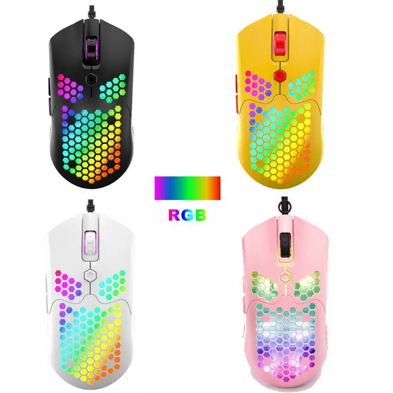 

Wired Gaming Mouse Honeycomb Shell Lightweight 12000 DPI USB Gaming Mice PC PS4