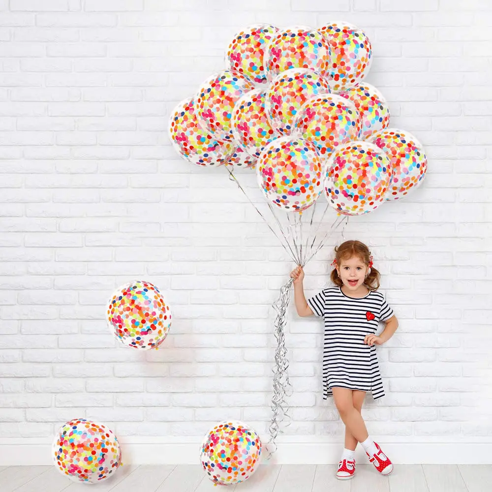 10 шт 12 дюймов Детские латексные шары конфетти для душа Свадебные принадлежности