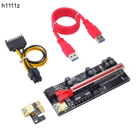 new ver009s plus pci e riser card 009s plus pcie x1 to x16 4pin 6pin power 60cm usb 3 0 cable for graphics card gpu miner mining