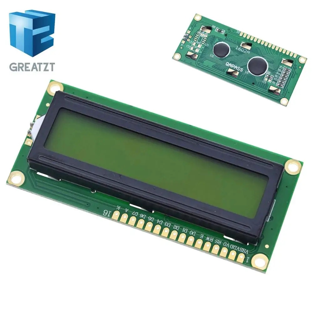GREATZT 1 шт. модуль ЖКД синий зеленый экран IIC/igc 1602 для arduino 1602 lcd UNO r3 mega2560 lcd 1602 - Цвет: lcd1602 Green