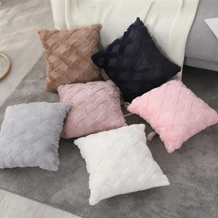 

Soft Pillow Cover Square Decorative Pillow Home Decor Double Sided Velvet Cushion Cover For Living Room Bedroom Sofa Pillow Case