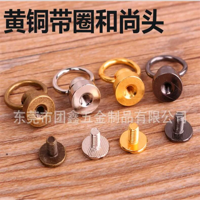 10 мм 100% латунный крюк для собачьей пряжки застежка-молния зажимы ключей D O 8 колец