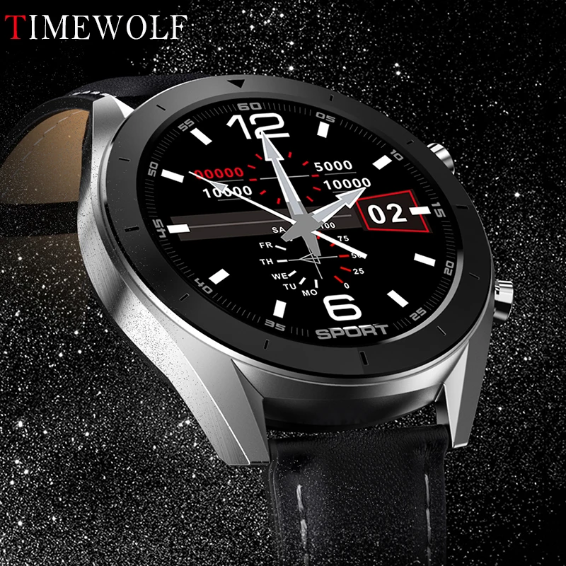 Timewolf кровяное давление умные часы ЭКГ монитор для мужчин полный Roud Smartwatch Android