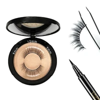 d01 d21 blackclear 3d false mink eyelashes set magic eyeliner waterproof liquid short false lashes handmade eyelash makeup tool