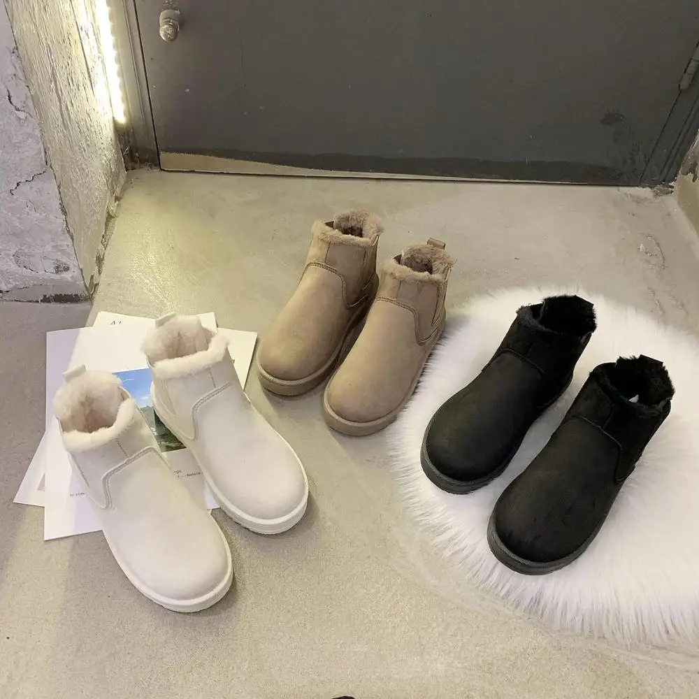 NEW Boots for Women Fashion Flock Beige Brown Black Women's Boots Plush Winter Boots Female Women Shoes Snow Boots Women's Shoes NEW Boots for Women Fashion Flock Beige Brown Black Women's Boots Plush Winter Boots Female Women Shoes Snow Boots Women's Shoes