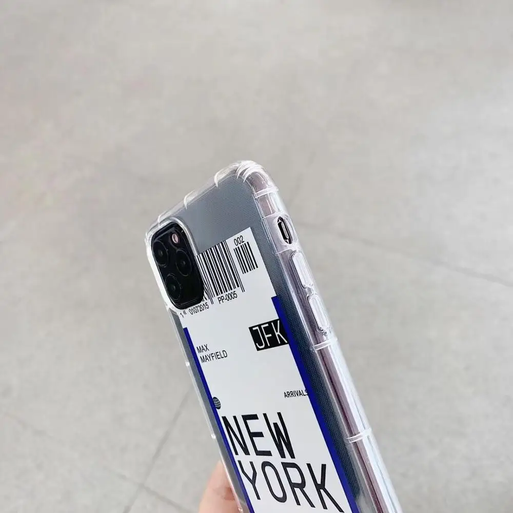 Ударопрочный чехол для iPhone 11 Pro Max XR XS 7 8 Plus прозрачный мягкий ТПУ на заднюю панель