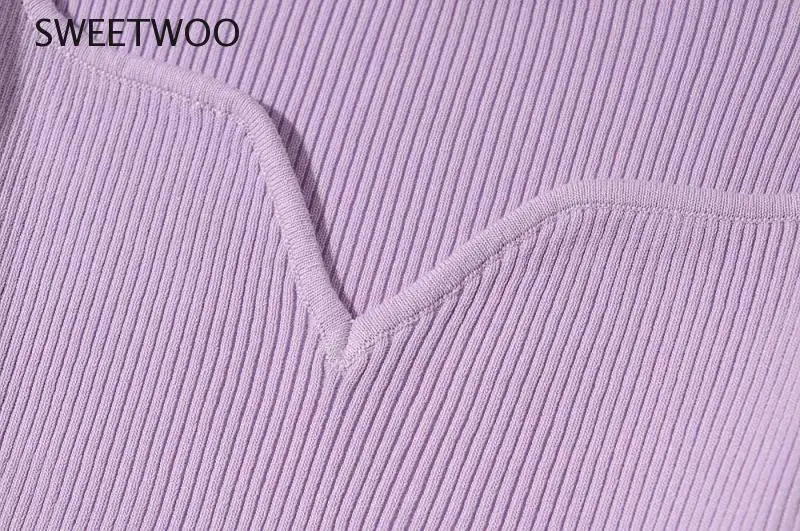 

Winter Sweater Autumn Sexy Peach Collar Slim-Fit Sexy All-Match Short Long-Sleeved Knitted Sweater Pullovers Women Full