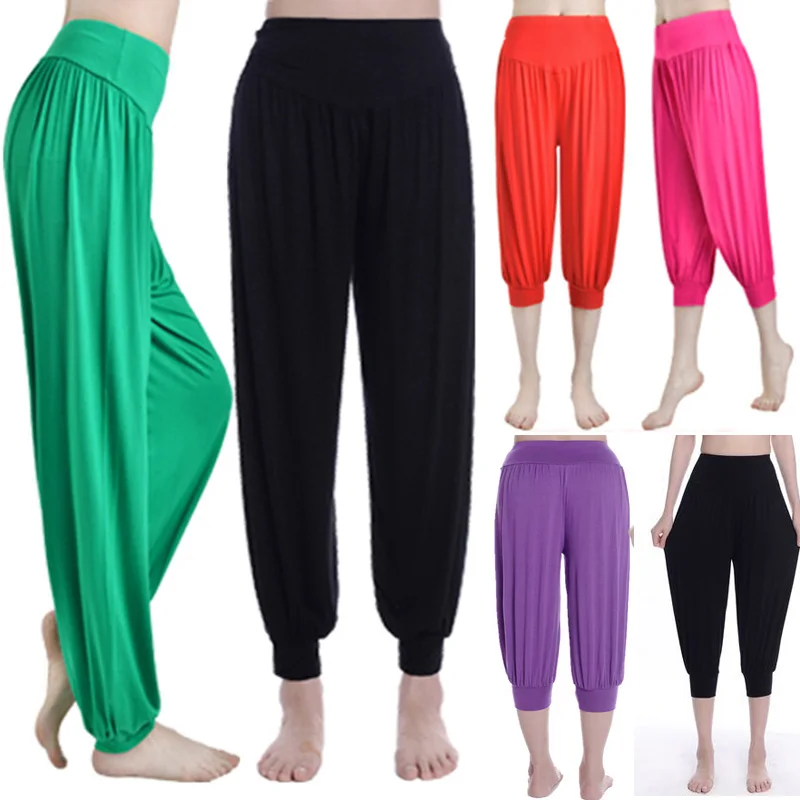 Женские Леггинсы для йоги с высокой талией Свободные повседневные брюки