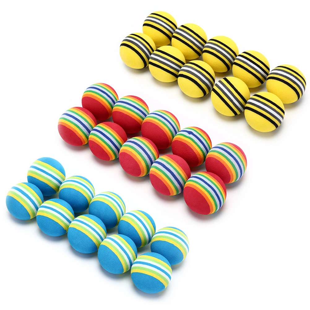 New 10pcs/lot Golf Sponge Soft Rainbow Balls  Golf Swing Training Balls Sponge Foam Golfer/ Tennis Sponge golf ball
