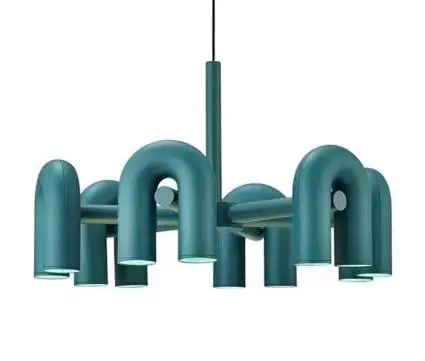 

Post modern creative U-shaped living room pendant lamp dining room bedroom personality simple art color resin decorative light