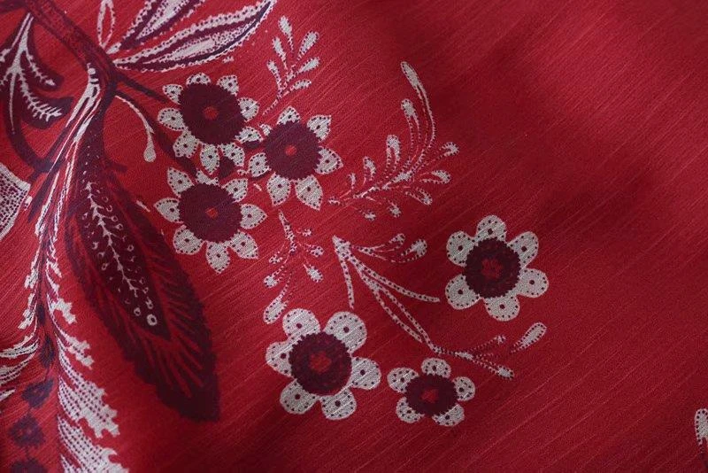 Винтажный шифоновый женский комбинезон с цветочным принтом длинным рукавом и