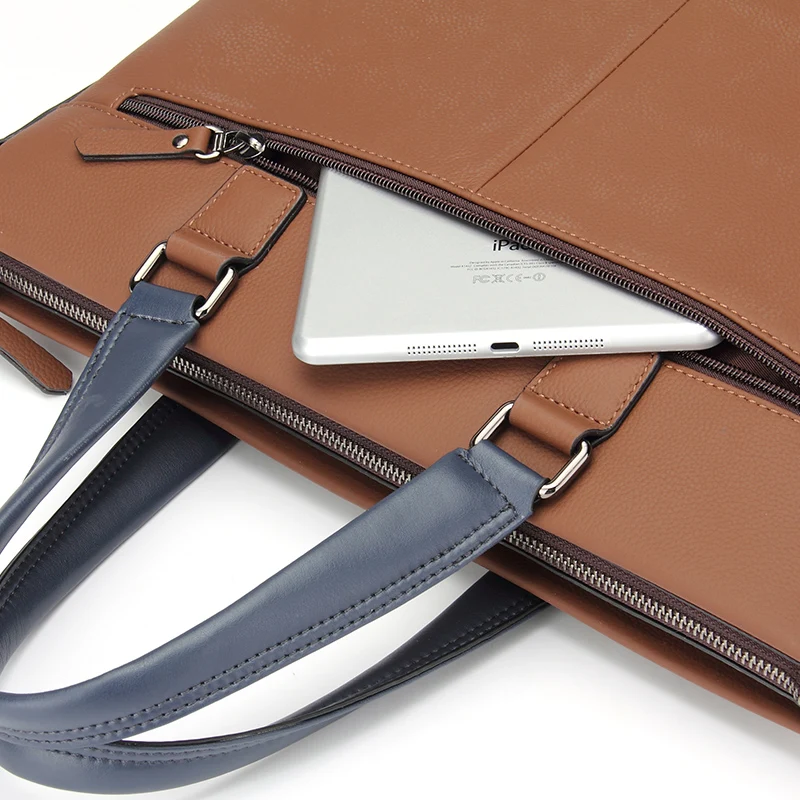 BISON DENIM fashion men bag genuine leather handbag shoulder bags business men briefcase cowhide laptop bag