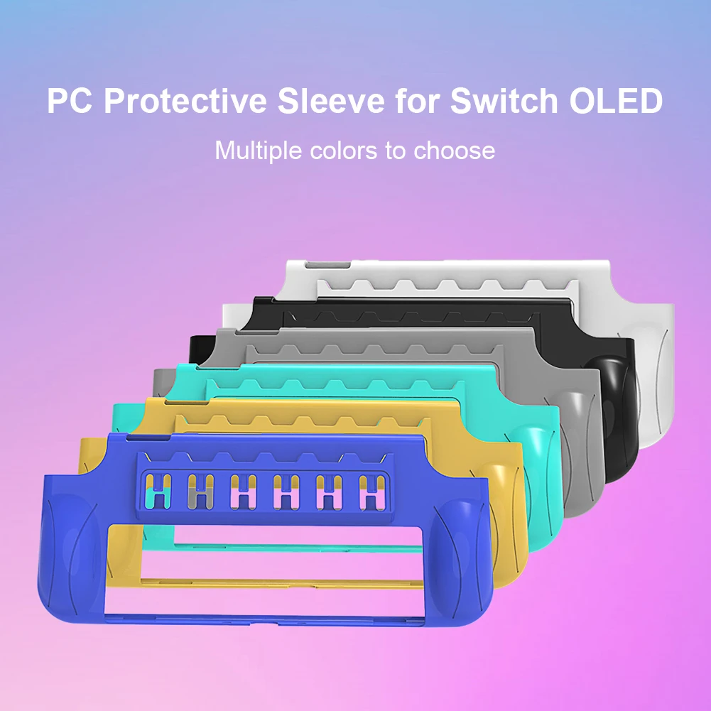 

Game Console Dustproof Cover Half-wrapped Shell Case for Nintendo Switch OLED Game Console Anti-slip Guard Shell