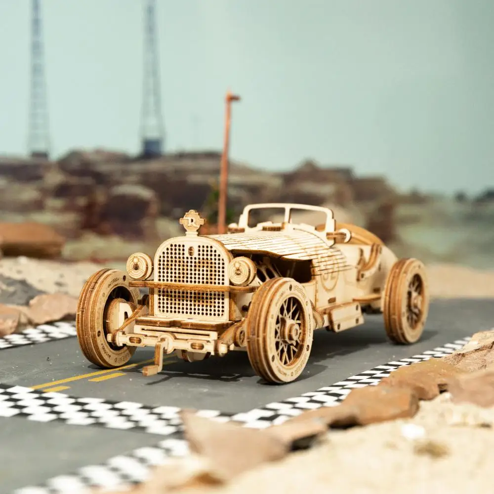 Robotime 1:16 220 шт. Классический DIY подвижный 3D автомобиль Grand Prix деревянная модель