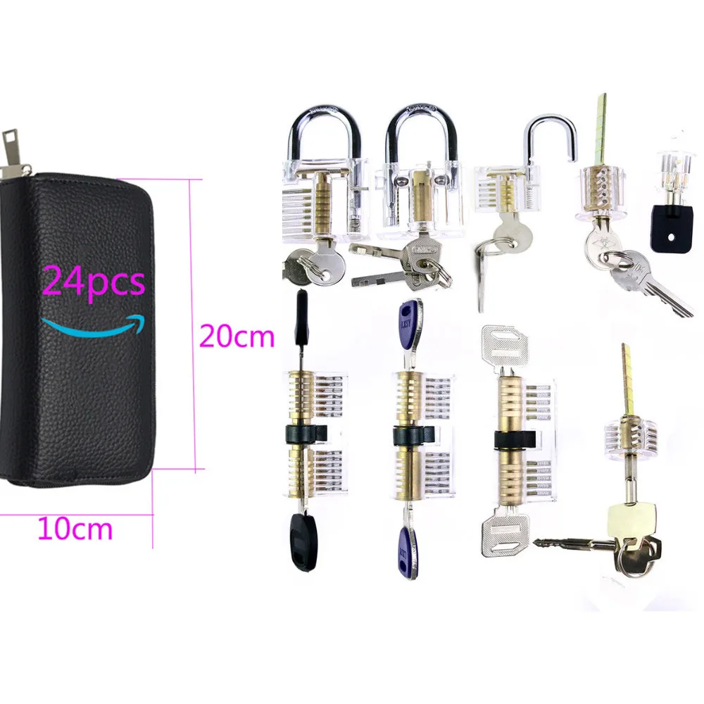 Набор отмычек для практики слесарные инструменты начинающих 24 шт. инструмент