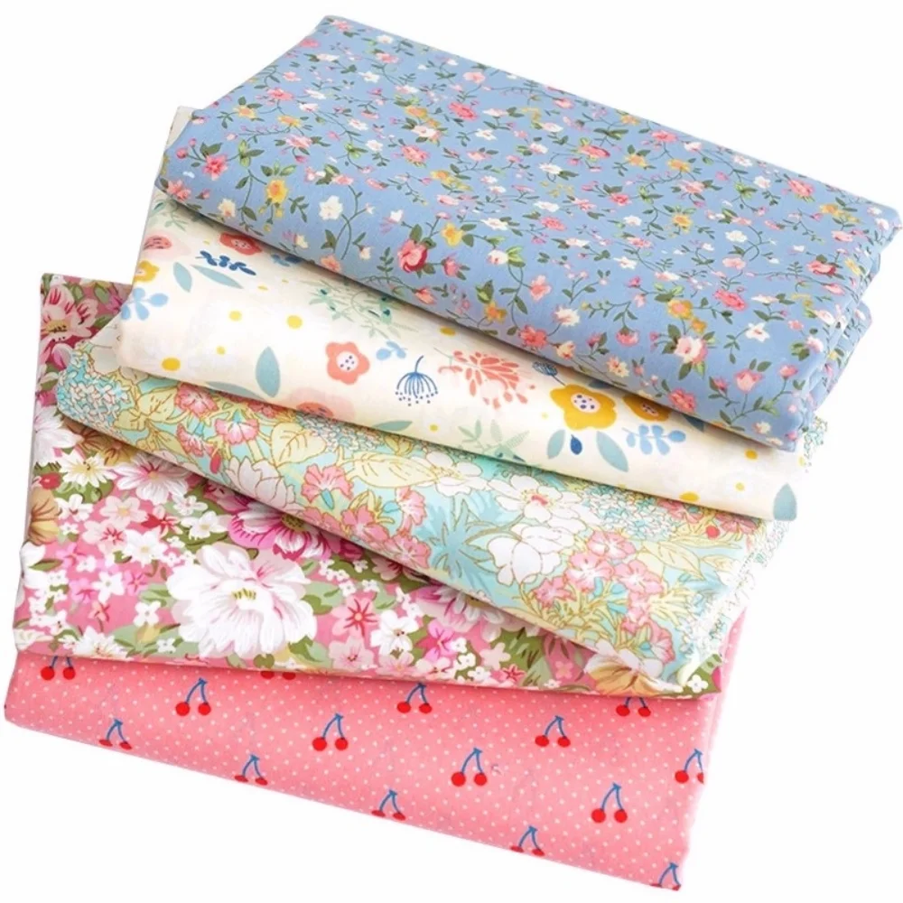 Floral Print Cotton Poplin Thin Fabric for DIY Children Clothes Handmade Accessories by the Meter 140x50cm | Дом и сад