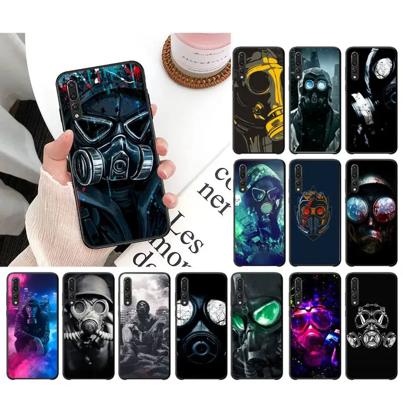 

Cool Man Antigas mask Phone Case Soft Silicone Case For Huawei P20 P30 P40 lite Pro P Smart 2019 Mate 10 20 Lite Pro Capa