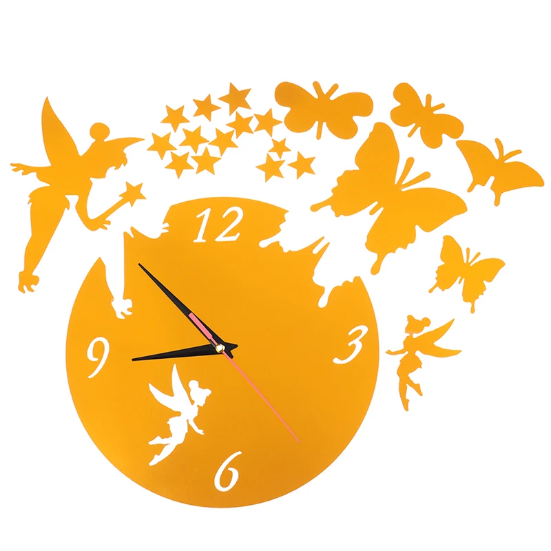 New Home Decoration Acrylic 3d Mirror Clocks Safe Modern Design Quartz Wall Clock Watch Sticker Horse Butterfly | Дом и сад