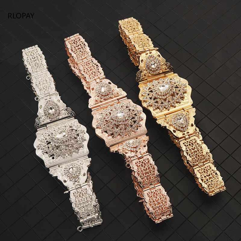 Тренд капли воды Стразы для женщин Талия цепи Роскошные Длинные Свадебные ремни