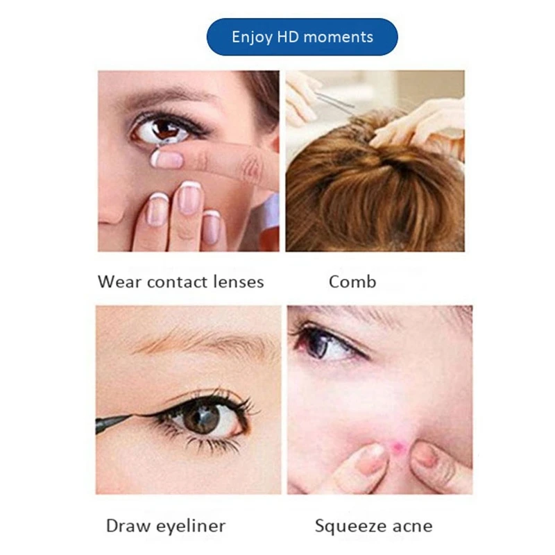 

Wall Mounted Makeup Mirror,3X Magnification Makeup Mirror Adjustable Height Double-Sided Mirrors for Bathroom Vanity