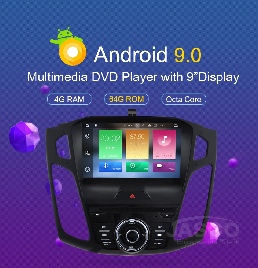 HD 9' Восьмиядерный Android 9,0 автомобильный Радио gps Навигация стерео для ford Focus Авто Аудио
